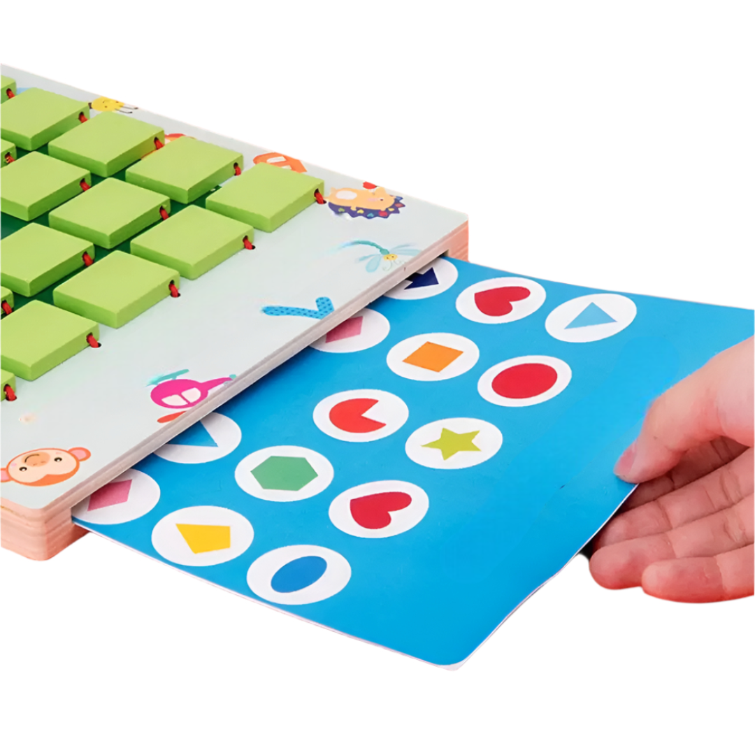 Portable Kids Memory Matching Card Game with Numbers Shapes and Letters Learning Cards