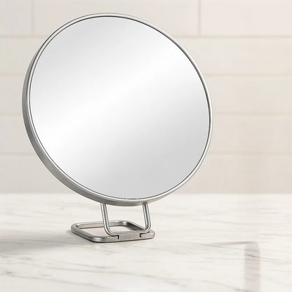 Portable Magnifying Makeup Mirror Suction Cup Foldable Stand Adjustable Handle