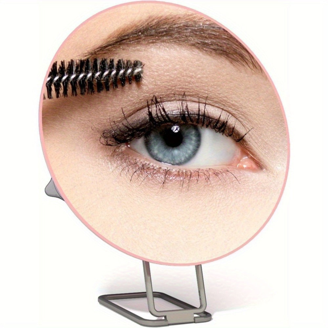 Portable Magnifying Makeup Mirror Suction Cup Foldable Stand Adjustable Handle