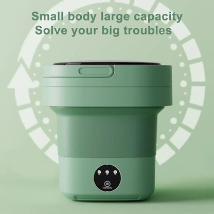 Portable Mini Washing Machine Foldable Compact Laundry Washer Travel Apartment Dorm