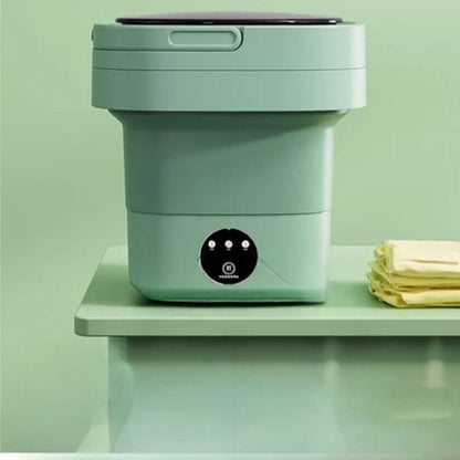 Portable Mini Washing Machine Foldable Compact Laundry Washer Travel Apartment Dorm
