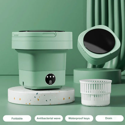 Portable Mini Washing Machine Foldable Compact Laundry Washer Travel Apartment Dorm