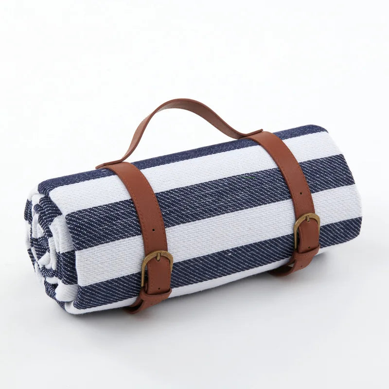 Portable Plaid Picnic Blanket Foldable Padded Outdoor Mat Travel Park Beach