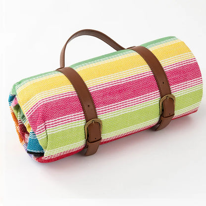 Portable Plaid Picnic Blanket Foldable Padded Outdoor Mat Travel Park Beach