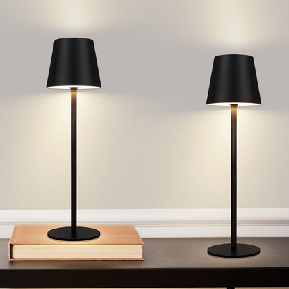 Bærbar genopladelig LED-berøringsbordlampe, kompakt USB-belysning