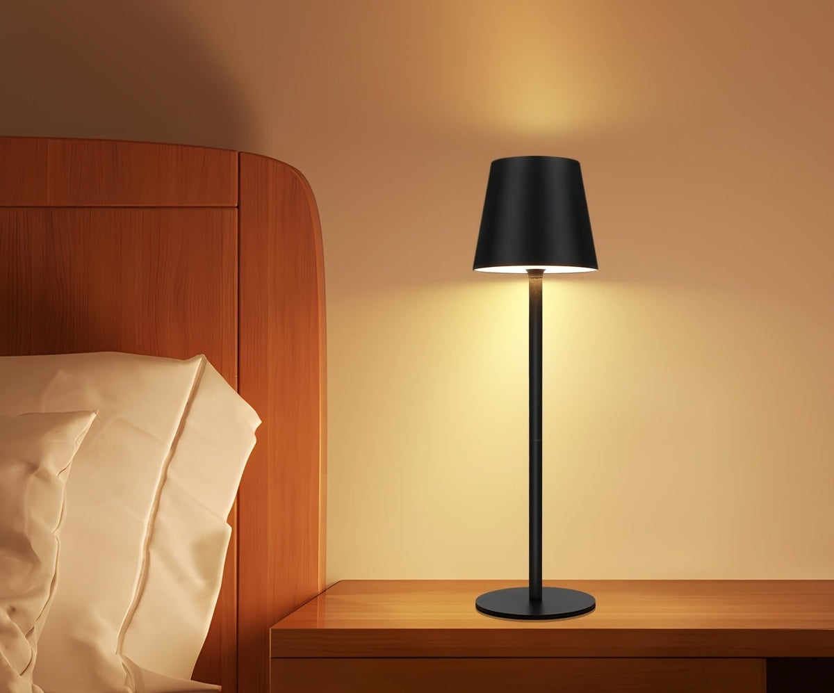 Bærbar genopladelig LED-berøringsbordlampe, kompakt USB-belysning