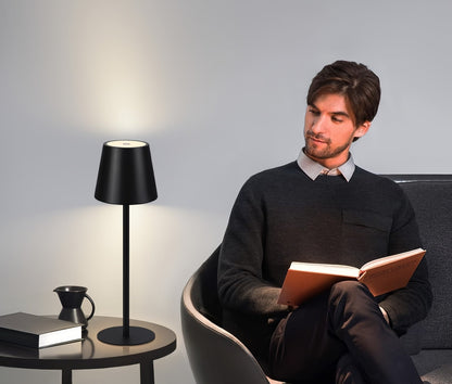Bærbar genopladelig LED-berøringsbordlampe, kompakt USB-belysning