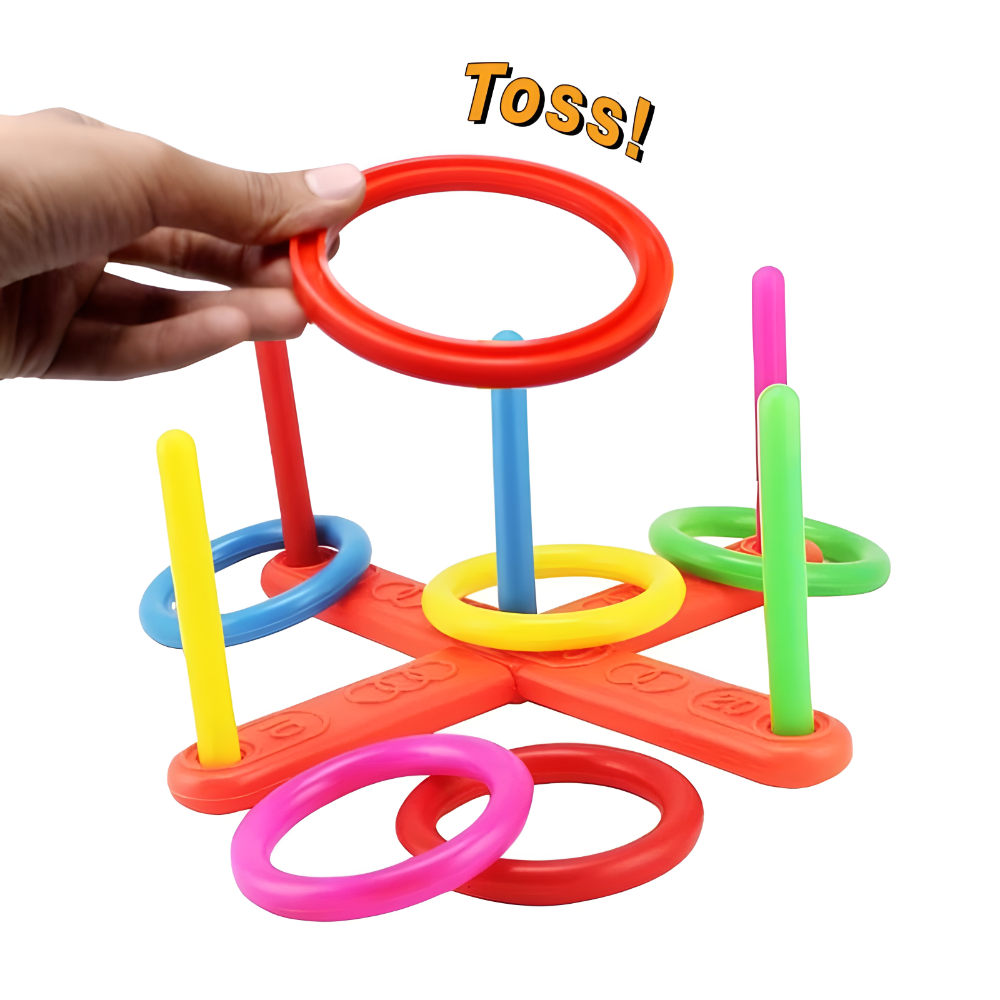 Portable Ring Toss Family Party Game Set