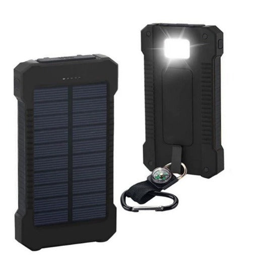 Power bank solare portatile da 20000mAh, doppio caricatore USB, batteria di riserva per esterni