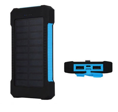 Power bank solare portatile da 20000mAh, doppio caricatore USB, batteria di riserva per esterni