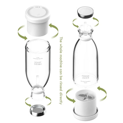 Portable Travel Blender for Smoothies and Shakes – USB Rechargeable Mini Blender Bottle