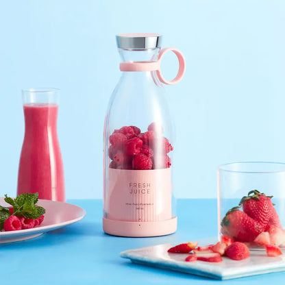 Portable Travel Blender for Smoothies and Shakes – USB Rechargeable Mini Blender Bottle