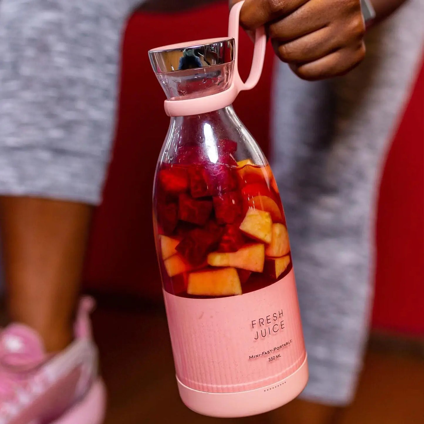 Portable Travel Blender for Smoothies and Shakes – USB Rechargeable Mini Blender Bottle