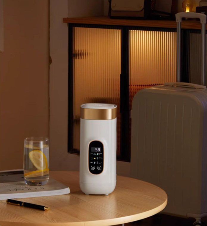 Portable Travel Electric Thermos Cup Fast Heating Smart Temperature Mug