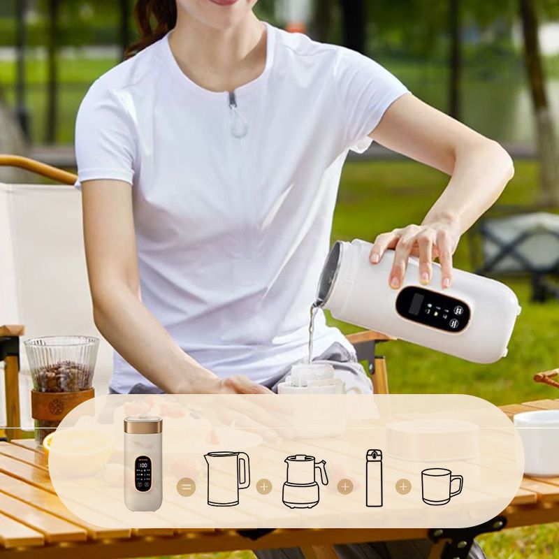 Portable Travel Electric Thermos Cup Fast Heating Smart Temperature Mug