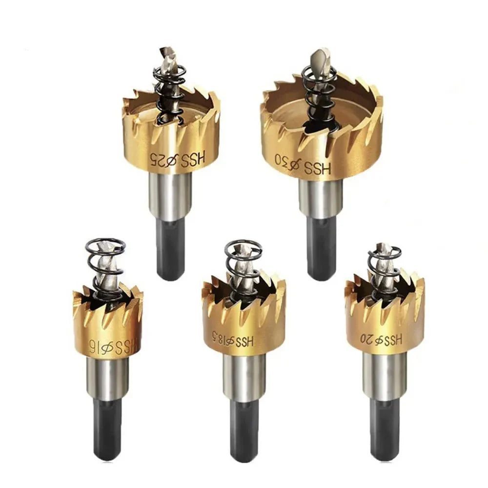 Precision Drill Bit Set 5-Piece HSS Hole Cutter Set for Metal Wood and DIY Projects