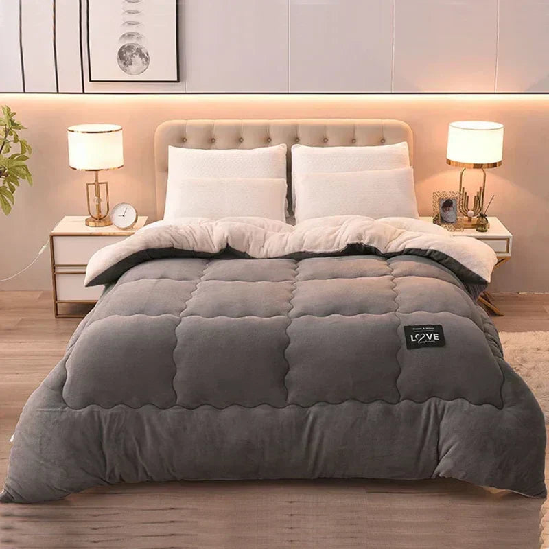 Premium Winter Duvet Double Layer Flannel Fleece Extra Warmth