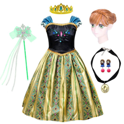 Princess Dress Halloween Costume Accessories Set Puff Sleeve Outfit