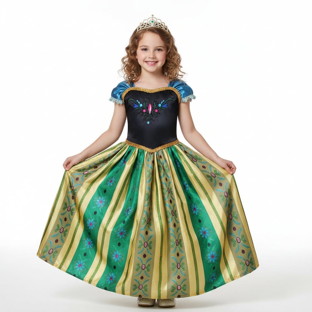Princess Dress Halloween Costume Accessories Set Puff Sleeve Outfit
