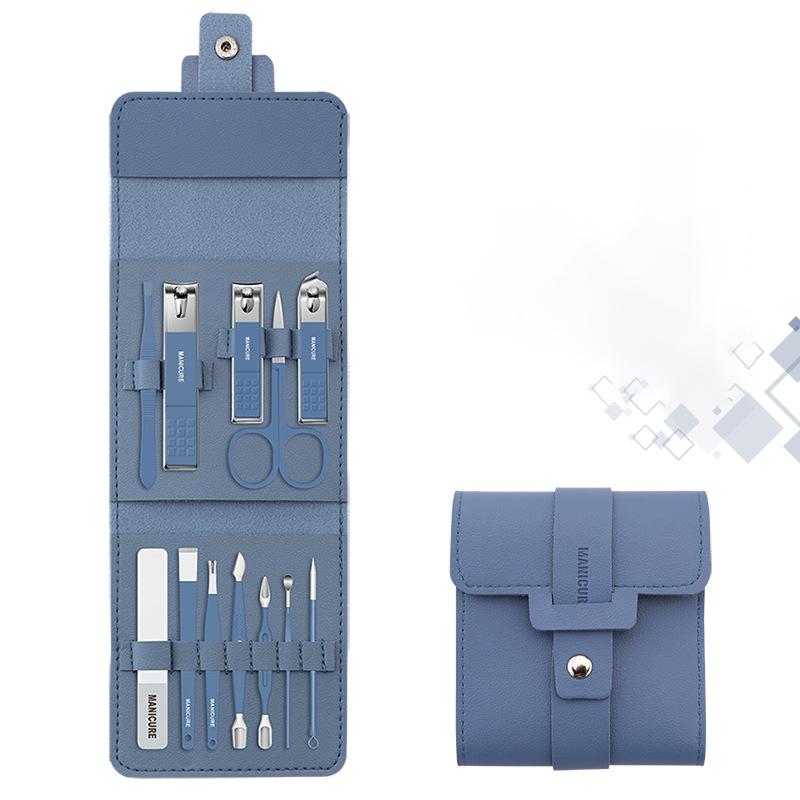 Professional Manicure Pedicure Set Stainless Steel Nail Care Kit Travel Case