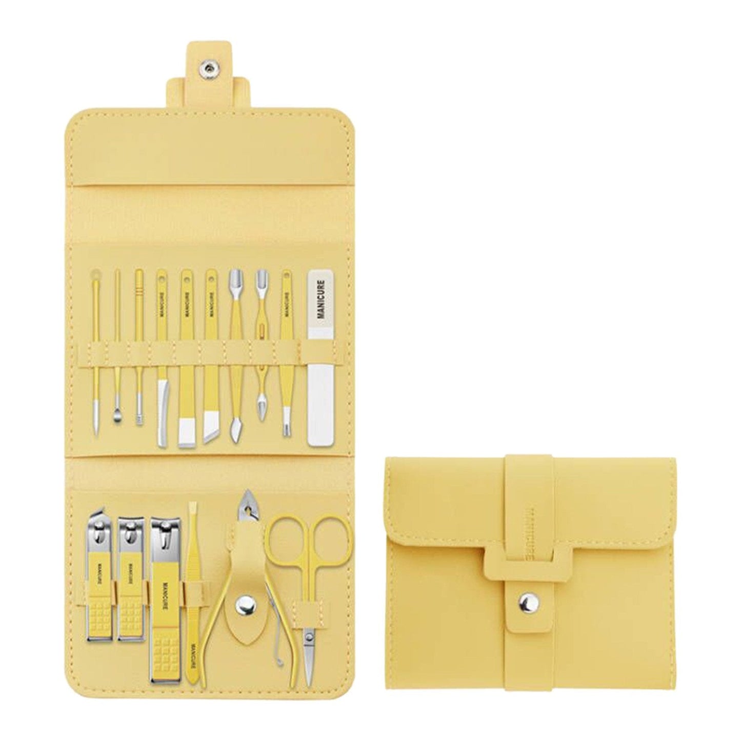 Professional Manicure Pedicure Set Stainless Steel Nail Care Kit Travel Case