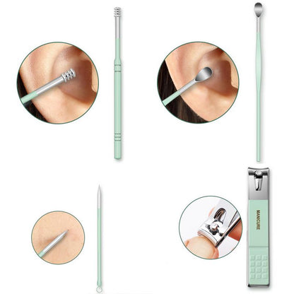 Professional Manicure Pedicure Set Stainless Steel Nail Care Kit Travel Case