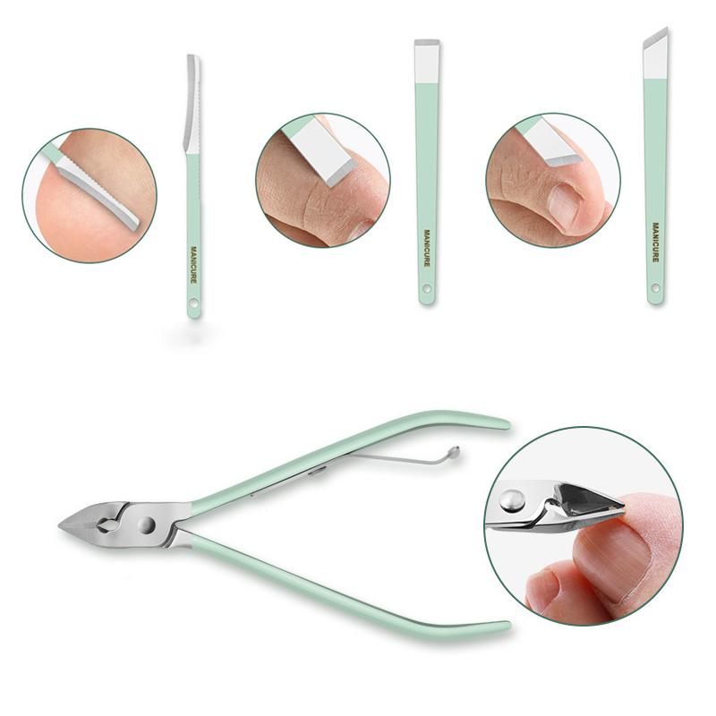 Professional Manicure Pedicure Set Stainless Steel Nail Care Kit Travel Case