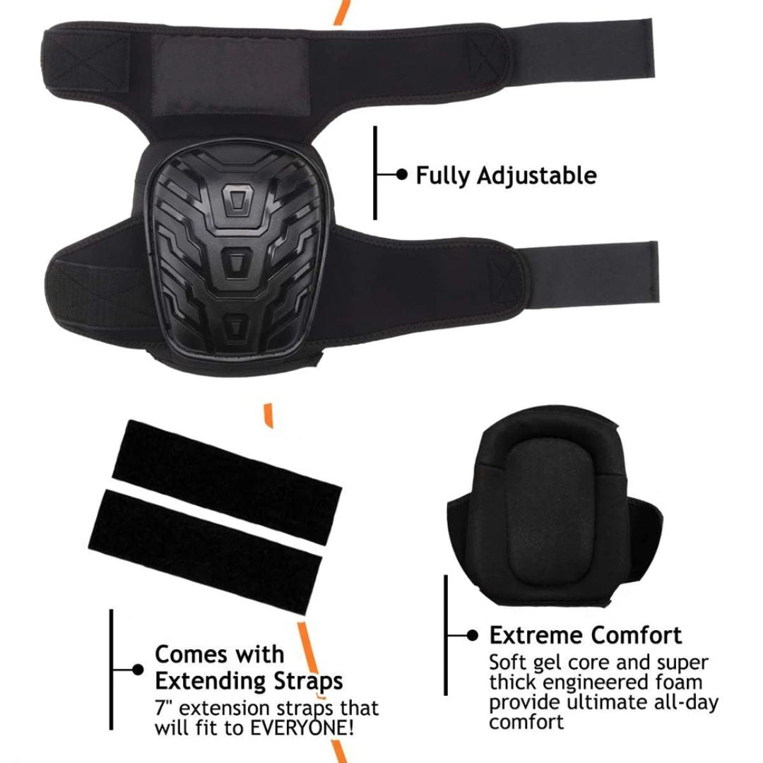 Professional Work Knee Pads Heavy Duty Adjustable Protective Gear