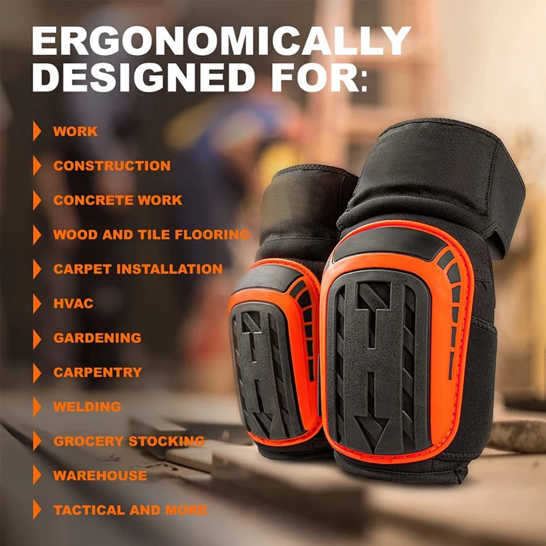 Professional Work Knee Pads Heavy Duty Adjustable Protective Gear