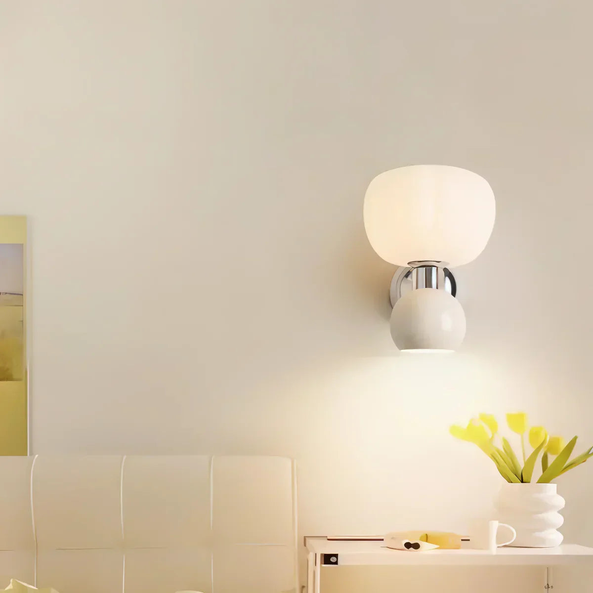 Pumpkin Wall Lamp Cordless LED Decorative Light Cozy Ambient Night Light