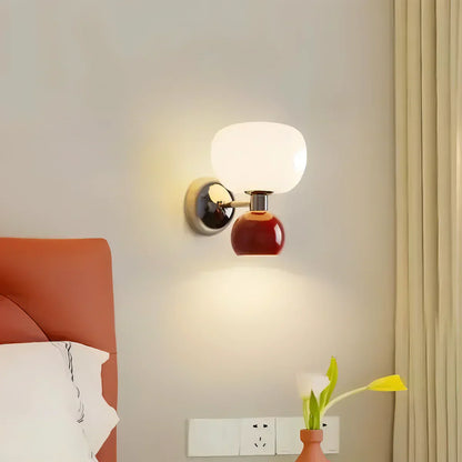 Pumpkin Wall Lamp Cordless LED Decorative Light Cozy Ambient Night Light