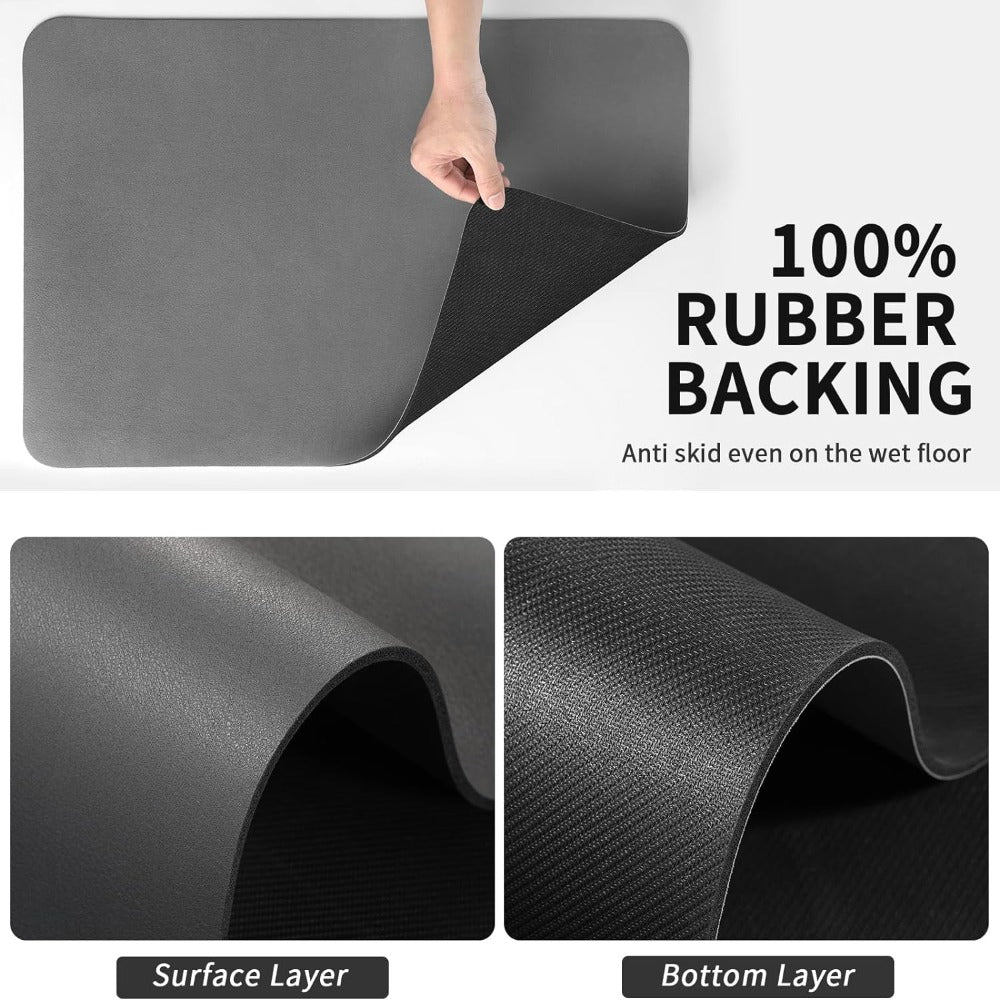 Quick Dry Absorbent Kitchen Dish Drying Mat for Countertops