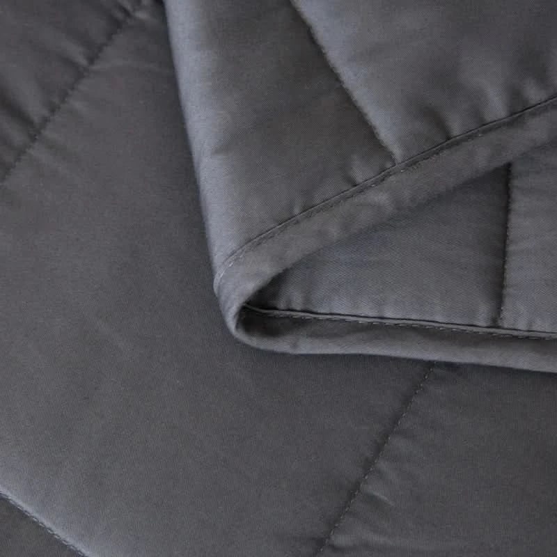 Quilted Cotton Weighted Blanket with Glass Bead Filling