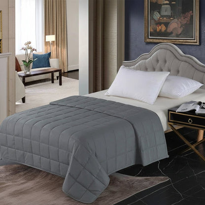 Quilted Cotton Weighted Blanket with Glass Bead Filling