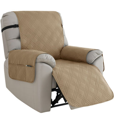 Quilted Recliner Slipcover with Non Slip Design and Side Pocket