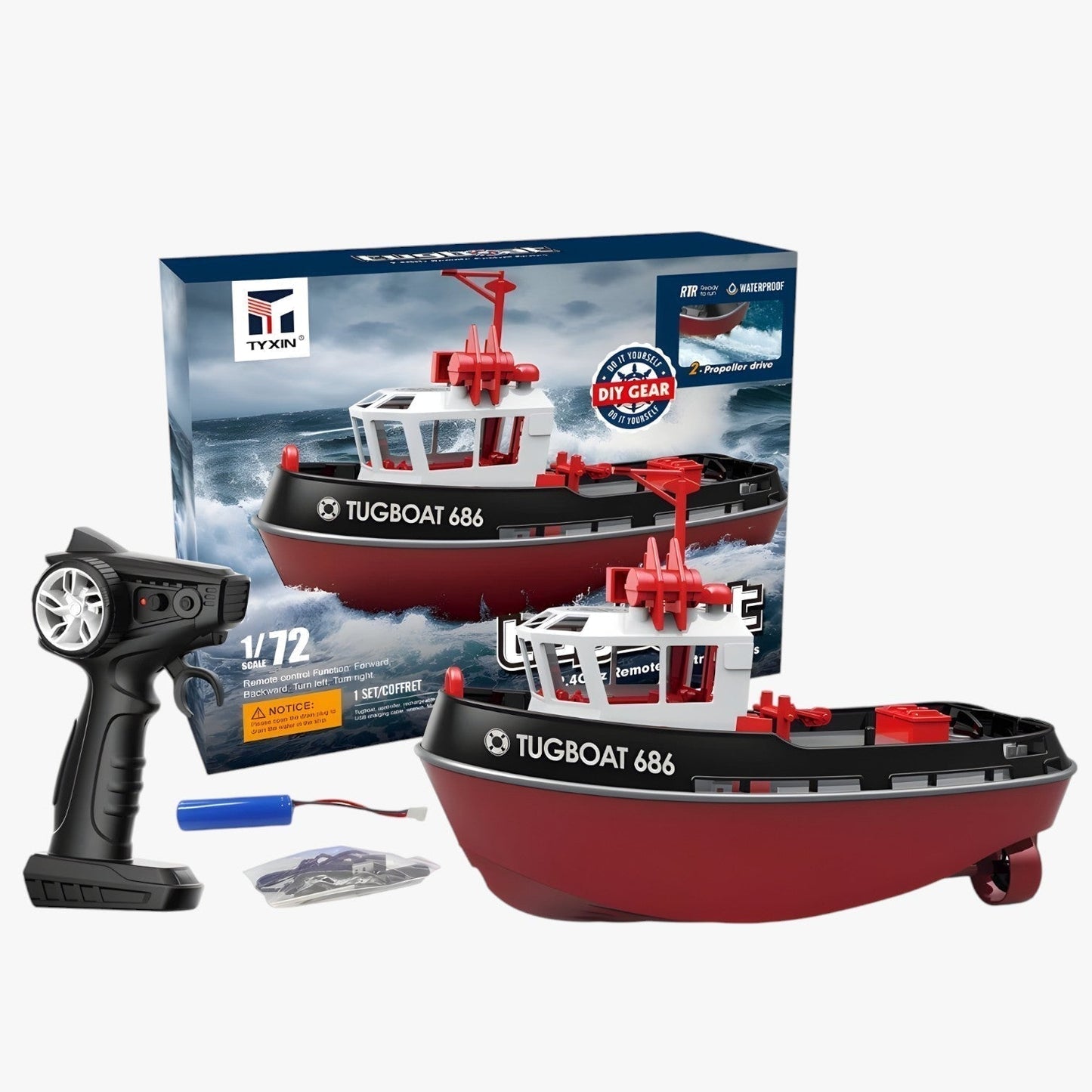 RC Boat Remote Control Dual Motor Speed Boat 2.4GHz Radio Controlled Water Toy