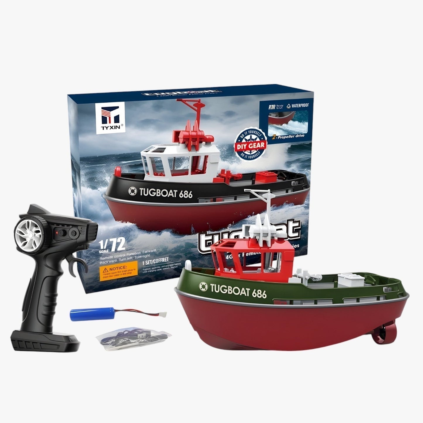RC Boat Remote Control Dual Motor Speed Boat 2.4GHz Radio Controlled Water Toy