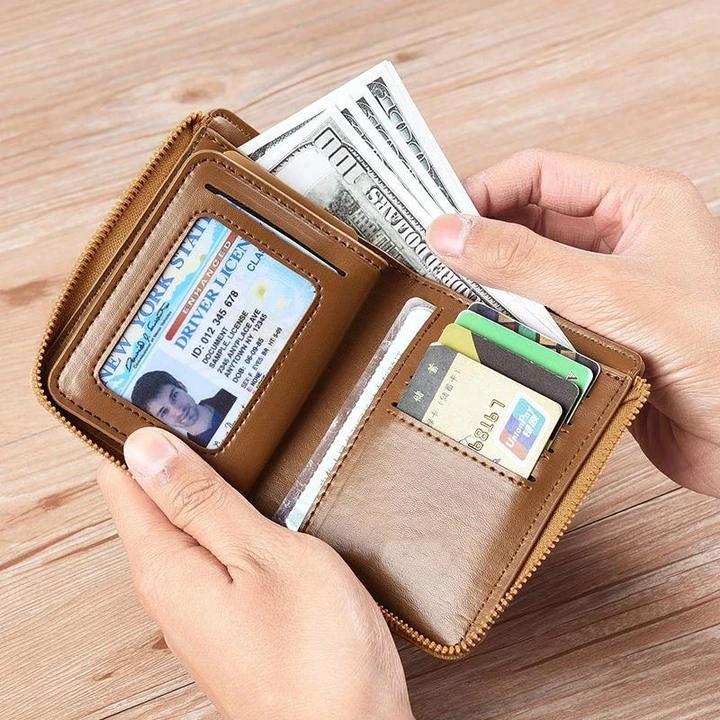 RFID Security Wallet – Waterproof Compact Leather Wallet
