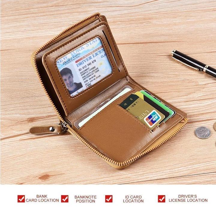 RFID Security Wallet – Waterproof Compact Leather Wallet