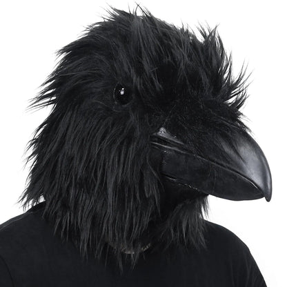 Ravnekostume maske til hele ansigtet gotisk Halloween-cosplaytilbehør
