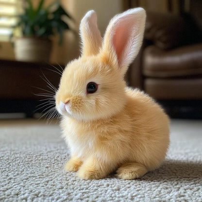Realistic Bunny Plush Toy Soft Rabbit Stuffed Animal Cute Cuddly Bunny