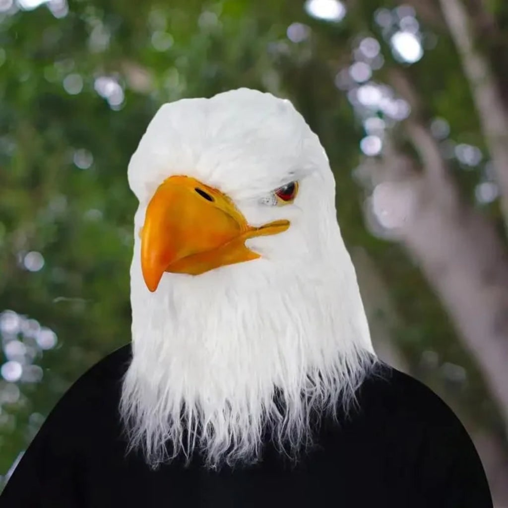 Realistisk ørnehovedmaske, tilbehør til dyrekostume til Halloween-cosplay