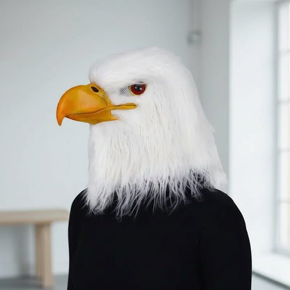 Realistisk ørnehovedmaske, tilbehør til dyrekostume til Halloween-cosplay