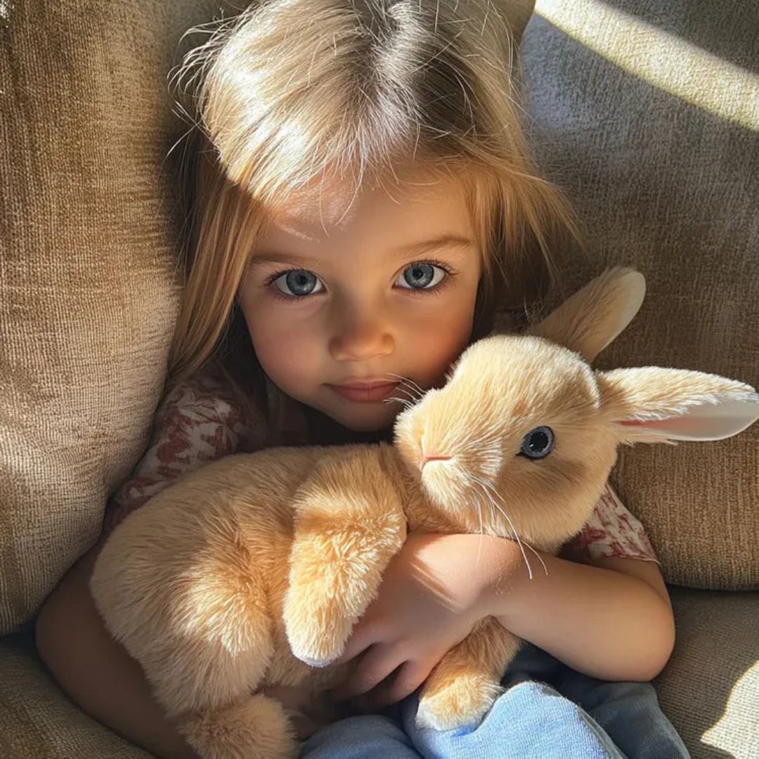 Realistic Interactive Bunny Toy Soft Animal Companion for Children