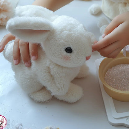Realistic Interactive Bunny Toy Soft Animal Companion for Children