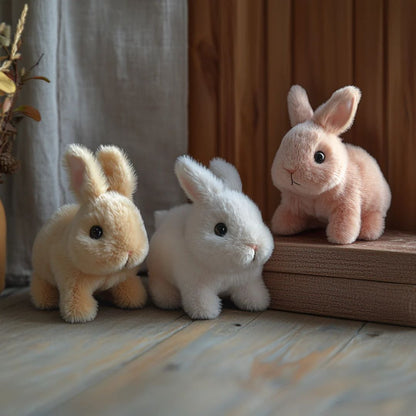 Realistic Interactive Bunny Toy Soft Animal Companion for Children