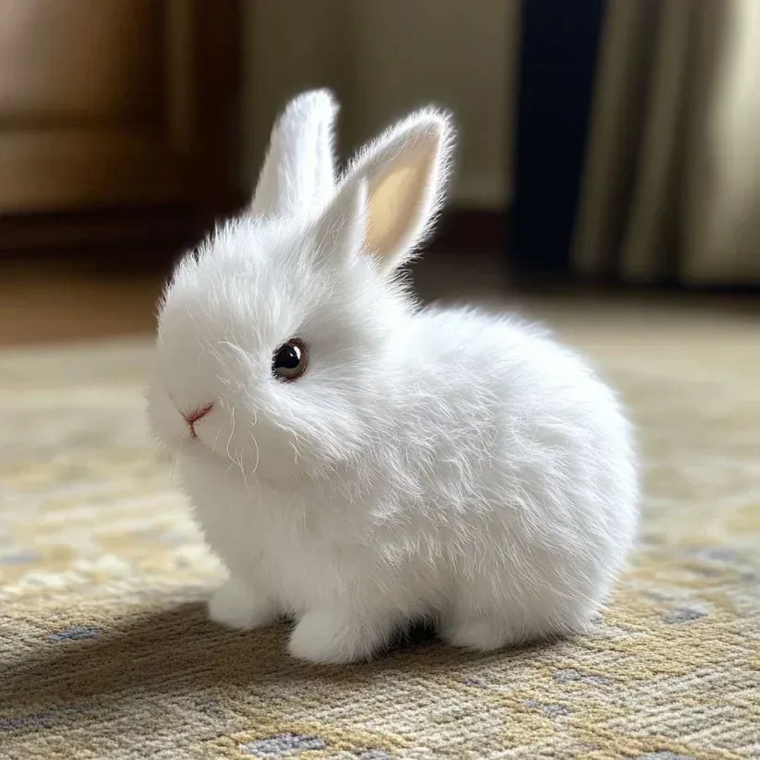 Realistic Interactive Bunny Toy Soft Animal Companion for Children