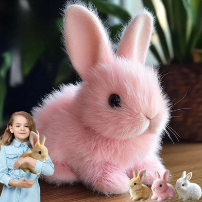 Realistic Interactive Bunny Toy Soft Animal Companion for Children
