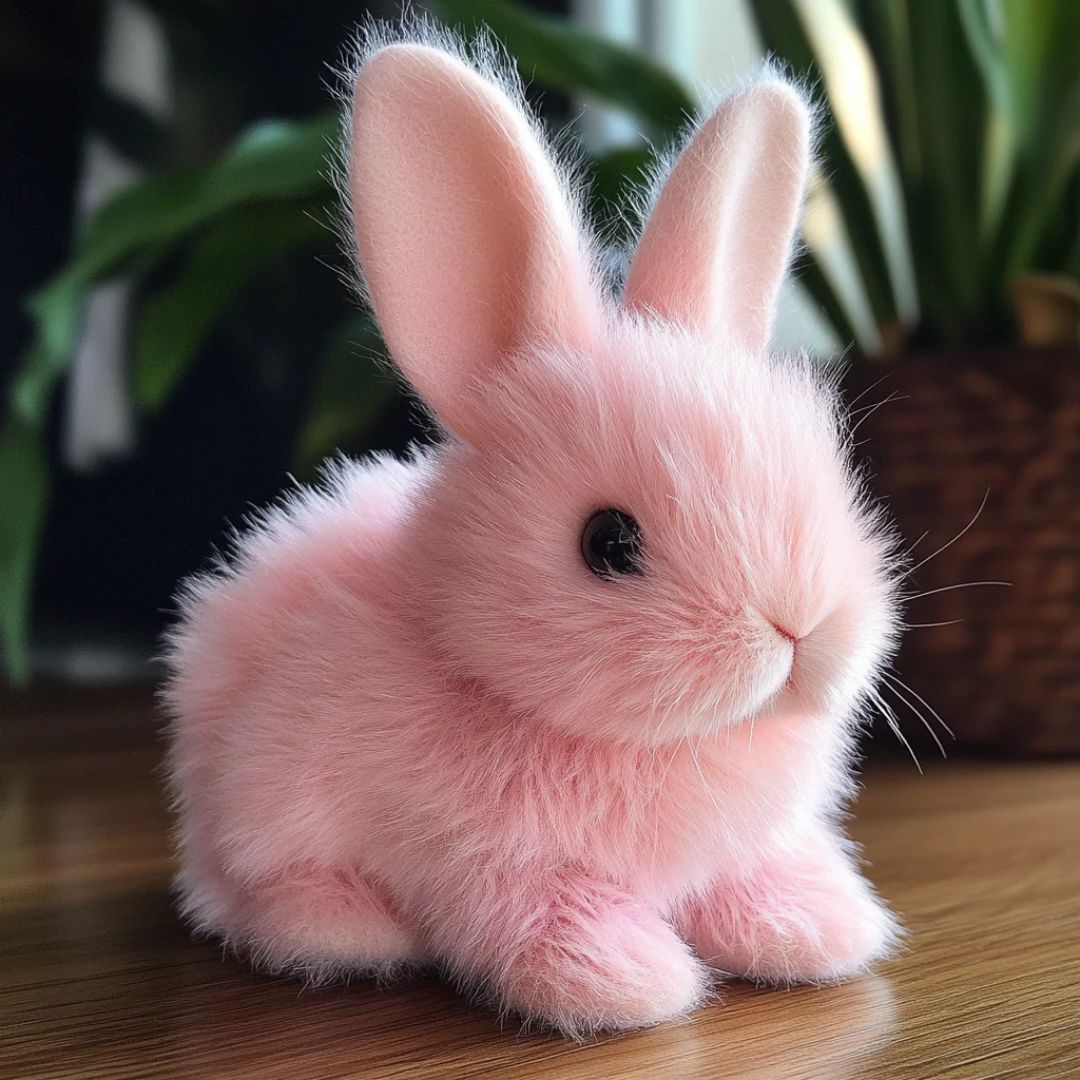 Realistic Interactive Bunny Toy Soft Animal Companion for Children