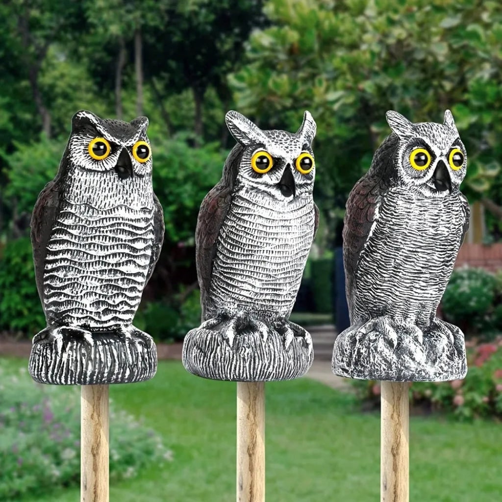 Realistic Owl Halloween Garden Statue Outdoor Yard Porch Party Decor